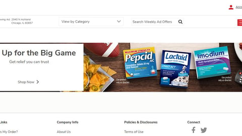 Jewel-Osco J&J 'Gear Up' Leaderboard Ad